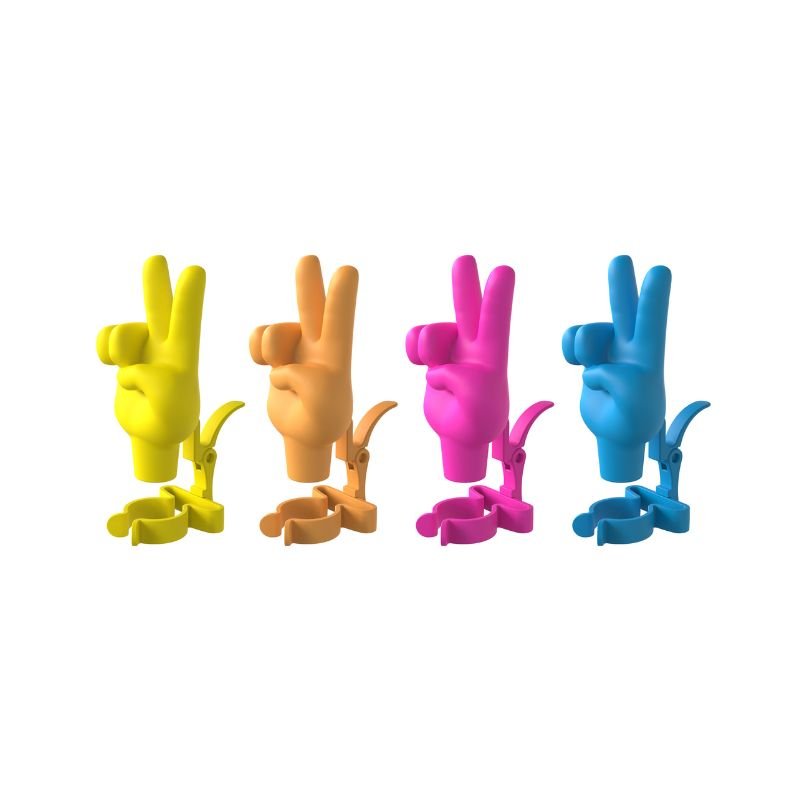 Winkee - Peace Hand Flaschenverschluss 4er Set - Geschenkebuddy