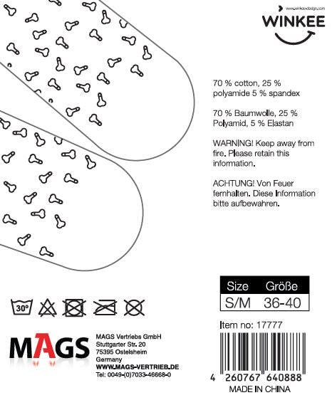 Winkee - Penis Socken - Außergewöhnliche Socken