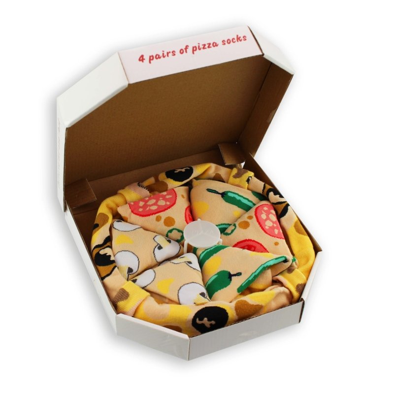 Winkee - Pizza Socken Box - Lustige Socken - Geschenkebuddy