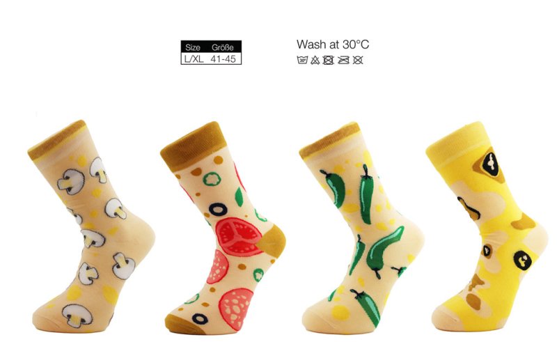 Winkee - Pizza Socken Box - Lustige Socken - Geschenkebuddy