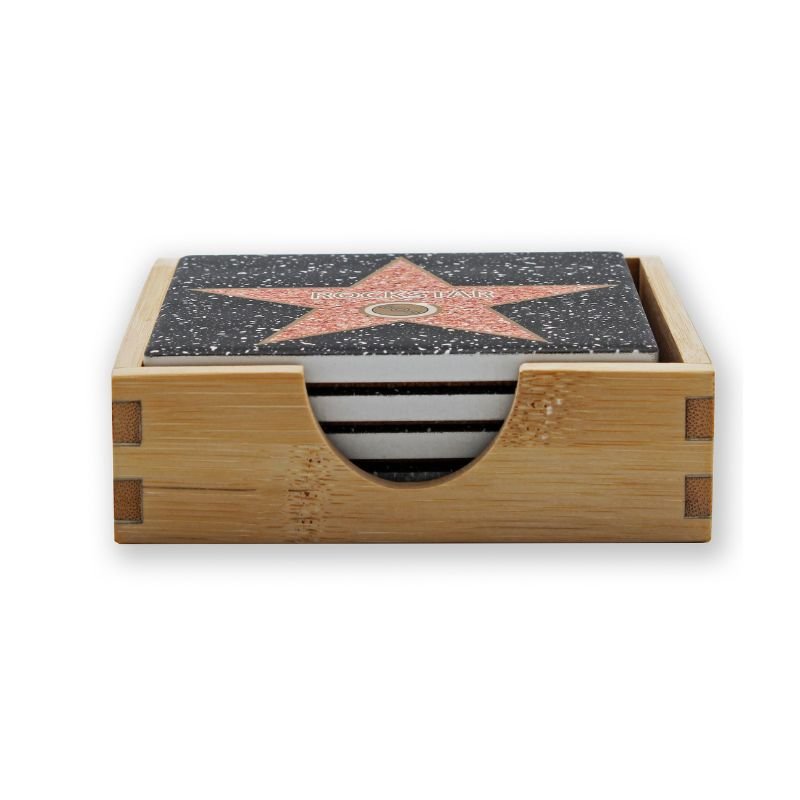Winkee Rocks - Walk of Fame Glasuntersetzer 4er Set - Geschenkebuddy