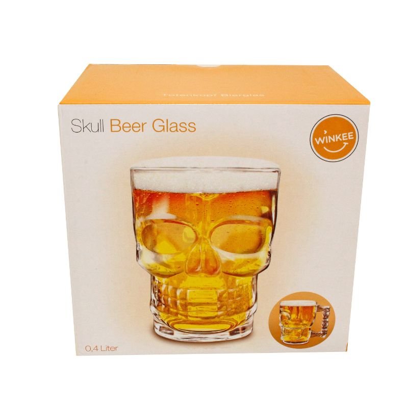 Winkee - Totenkopf Bierglas - 0,4 Liter - Geschenkebuddy