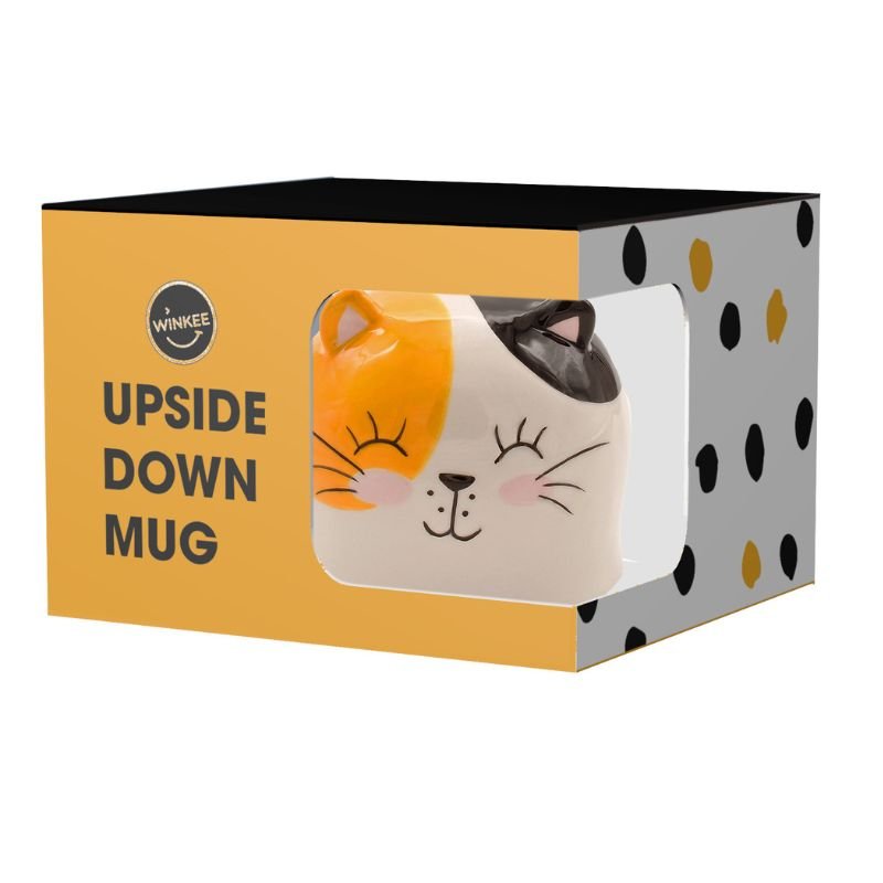 Winkee - Upside Down Kaffeebecher - Kaffeetasse - Katze - Geschenkebuddy