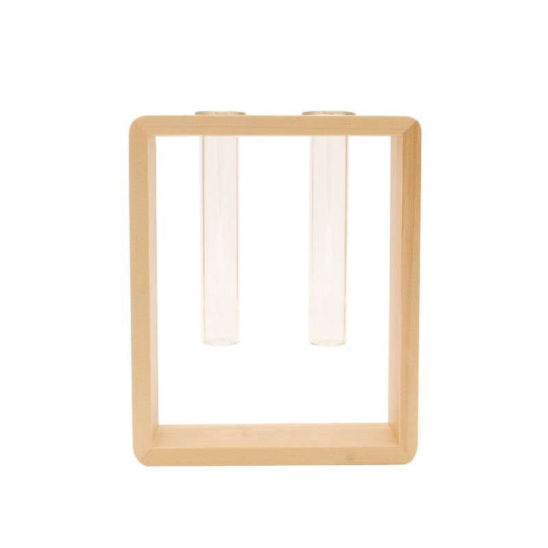 Winkee - Vase mit Holzrahmen Twin