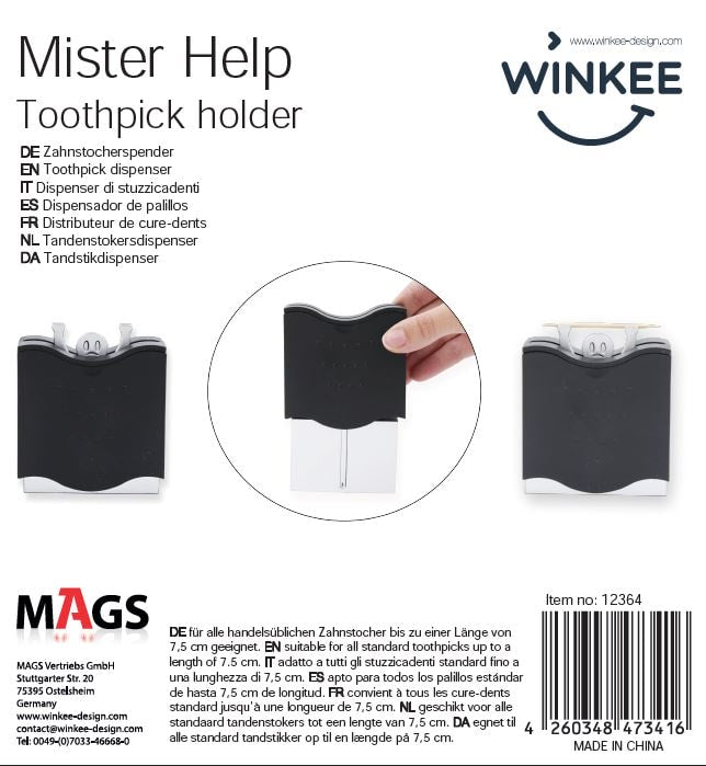 Zahnstocherspender Mister Help - Geschenkebuddy