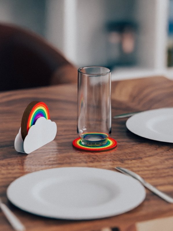 Regenbogen Untersetzer | Rainbow Coasters - Geschenkebuddy