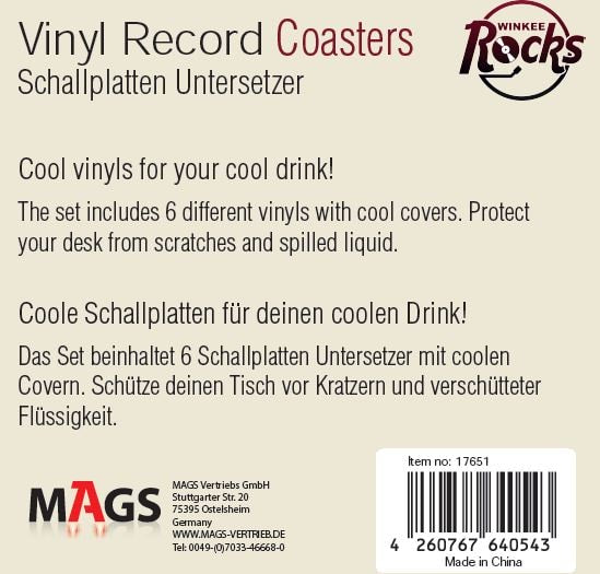 Vinyl Rock Untersetzer