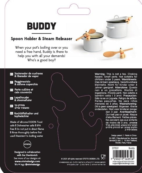 Buddy Topfwächter und Löffelhalter | Buddy Spoon Holder - Geschenkebuddy