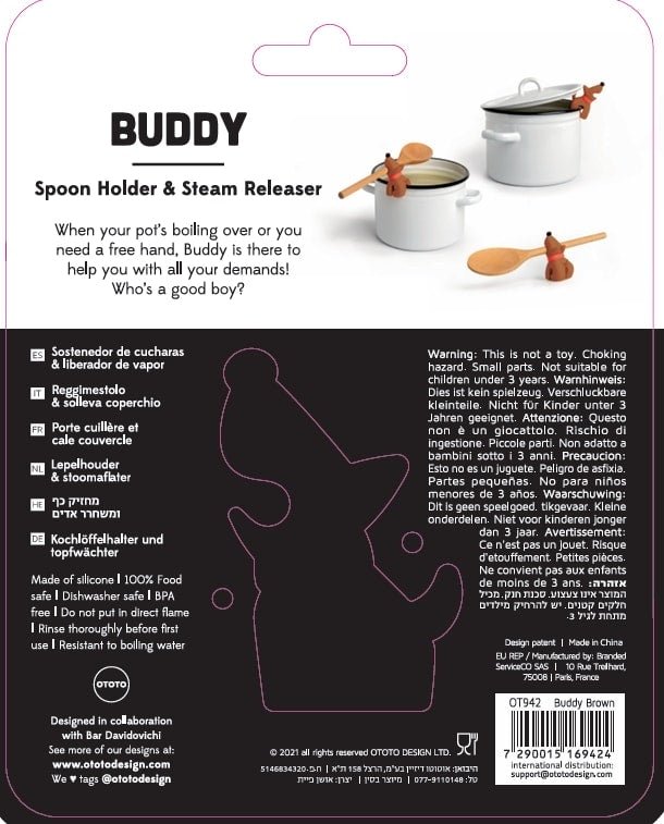 Buddy Topfwächter und Löffelhalter | Buddy Spoon Holder - Geschenkebuddy