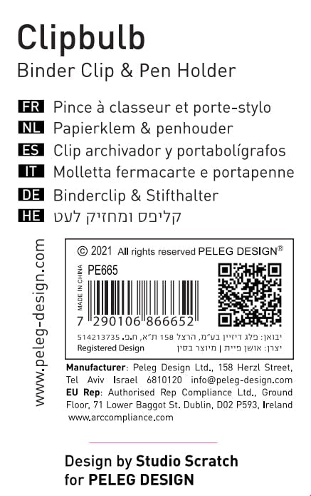 Clipbulb Glühbirne - Stifte - Clip für Notizbücher | Clipbulb Binder Clip & Pen Holder - Geschenkebuddy