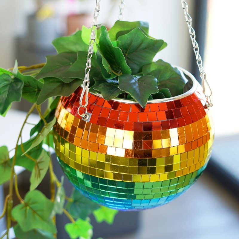 Disco Kugel Blumentopf Regenbogen - Geschenkebuddy