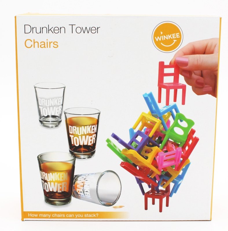 Drunken Tower - Stühle | Wackelturm - Geschenkebuddy