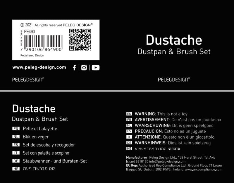 Dustache Kehrschaufel mit Besen | Dustache Dustpan & Brush Set - Geschenkebuddy