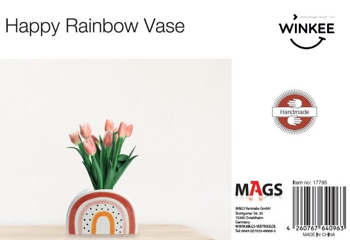 Happy Rainbow Vase 🌈 - Geschenkebuddy