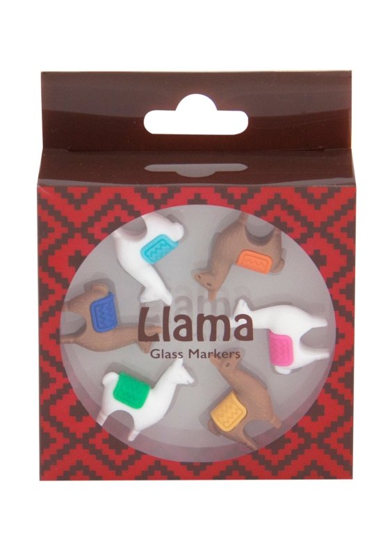 Lama Glasmarker | 6 - er Set🦙 - Geschenkebuddy