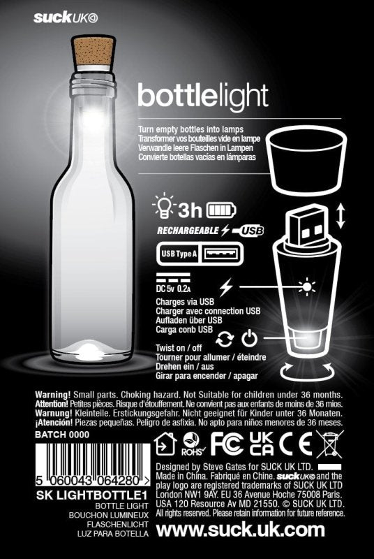 LED Flaschenlichter mit Akku und USB Anschluss | Bottle Light 🍾 - Geschenkebuddy