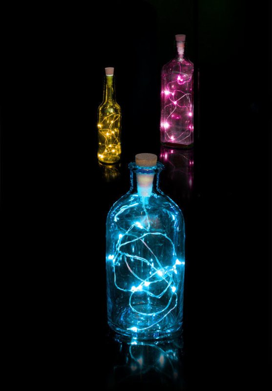 LED Flaschenlichter mit Akku und USB Anschluss | Bottle Light 🍾 - Geschenkebuddy