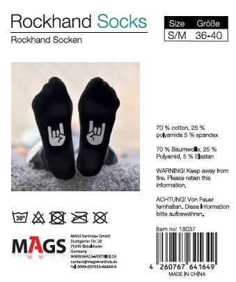 Rock Hand Socken Größe 36 - 40 | Größe 41 - 45 - Geschenkebuddy