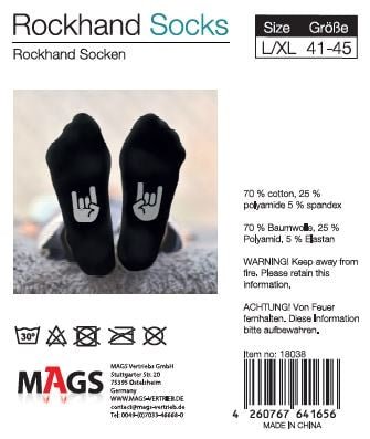 Rock Hand Socken Größe 36 - 40 | Größe 41 - 45 - Geschenkebuddy