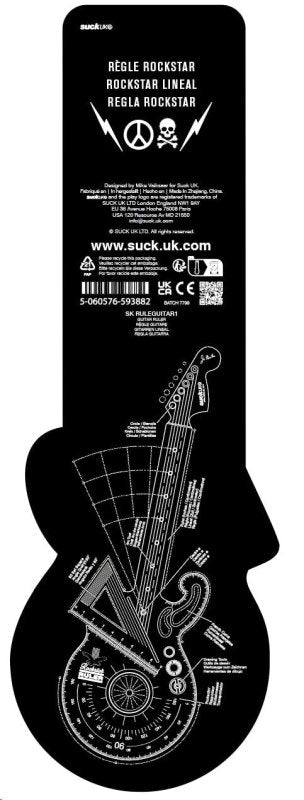 Rockstar Lineal | Rockstar Guitar Ruler 📏📐 - Geschenkebuddy