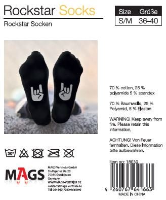 Rockstar Socken Größe 36 - 40 | Größe 41 - 45 - Geschenkebuddy