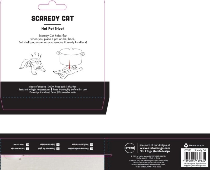 Scaredy Cat Topfuntersetzer | Scaredy Cat Trivet