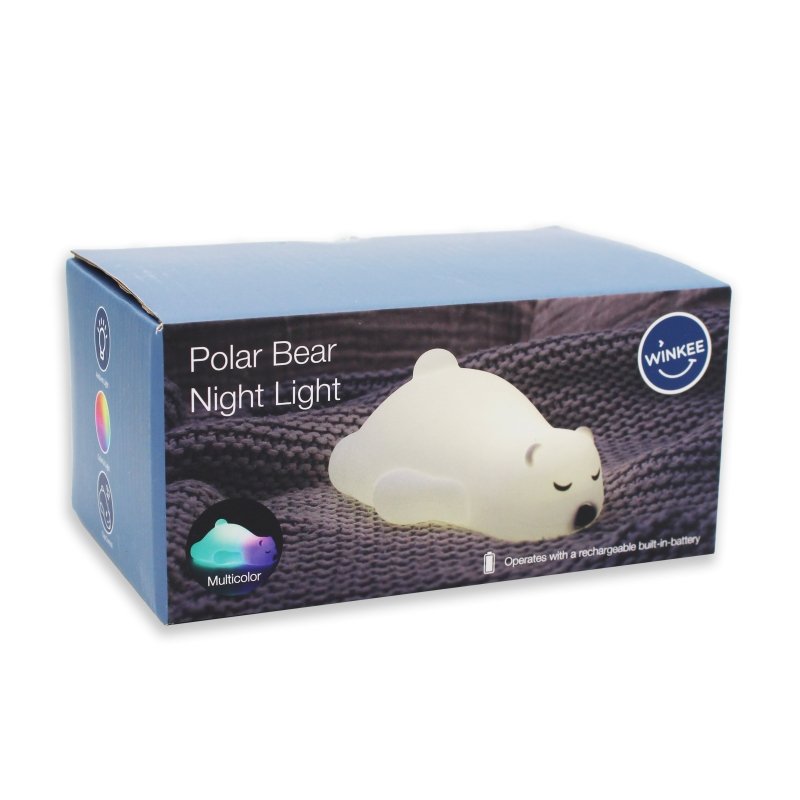 Silikon Nachtlicht schlafender Bär - Geschenkebuddy
