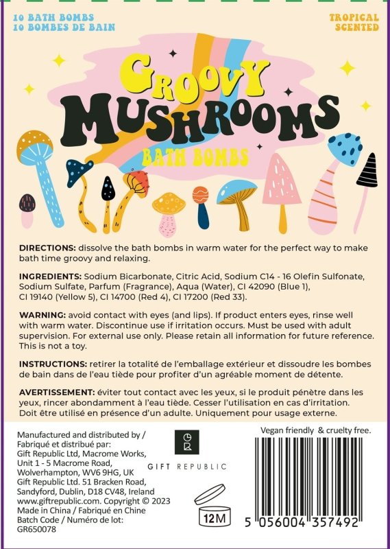 Sprudelnde Badebomben Groovy Mushrooms | Groovy Mushrooms Bath Bombs 🍄 - Geschenkebuddy