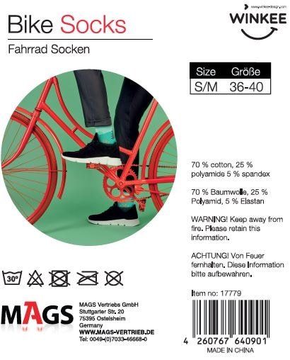 Winkee - Fahrrad Socken - Außergewöhnliche Socken - Geschenkebuddy