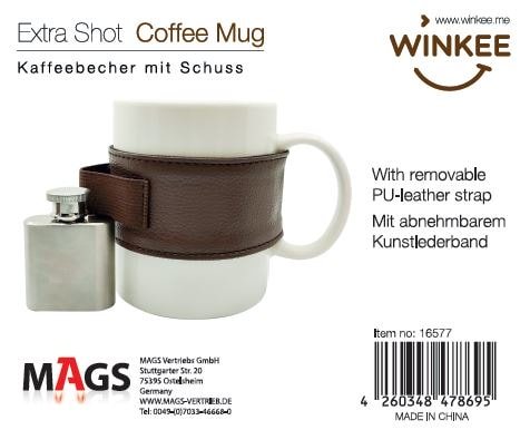 Winkee - Kaffee mit Schuss - Kaffeebecher - Geschenkebuddy