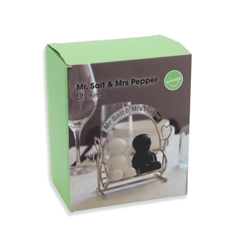 Winkee - Mr. Salt & Mrs. Pepper | Gewürzstreuer Brautpaar auf Hollywoodschaukel - Geschenkebuddy