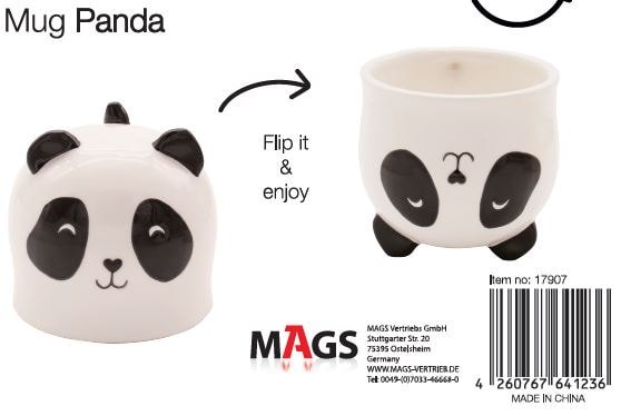 Winkee - Upside Down Kaffeebecher - Kaffeetasse - Panda - Geschenkebuddy