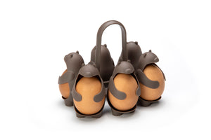 Eierhalter Eggbears | Zum Kochen & Lagern von 6 Eiern | ca. 13 x 11 x 14 cm