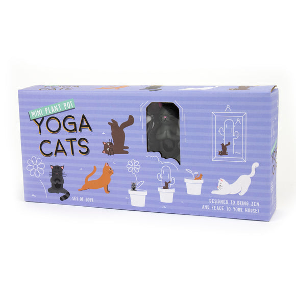 Yoga-Katzen für den Blumentopf | Plant Pot Yoga Cat Markers